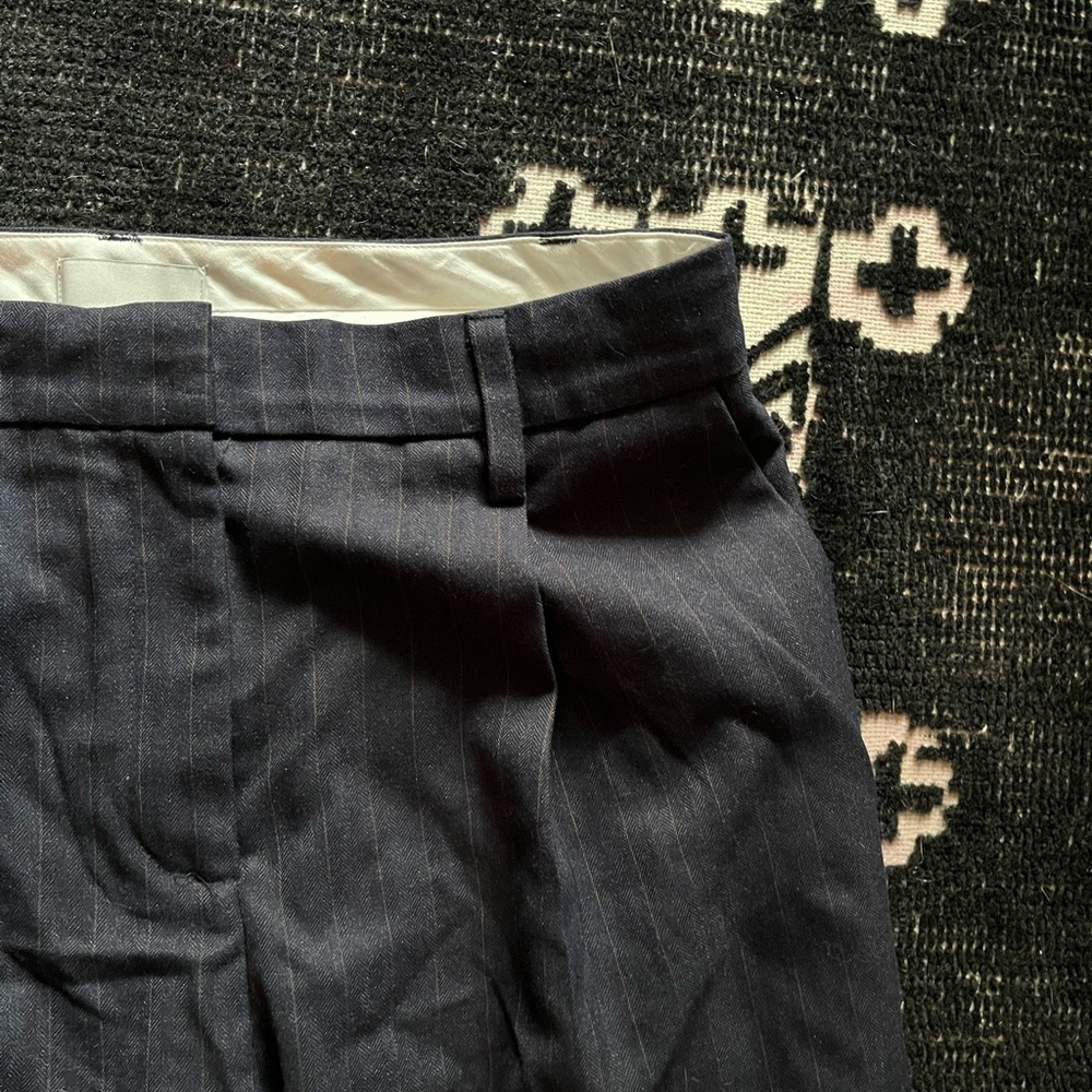 Reformation Alex pant in navy stripe size 8